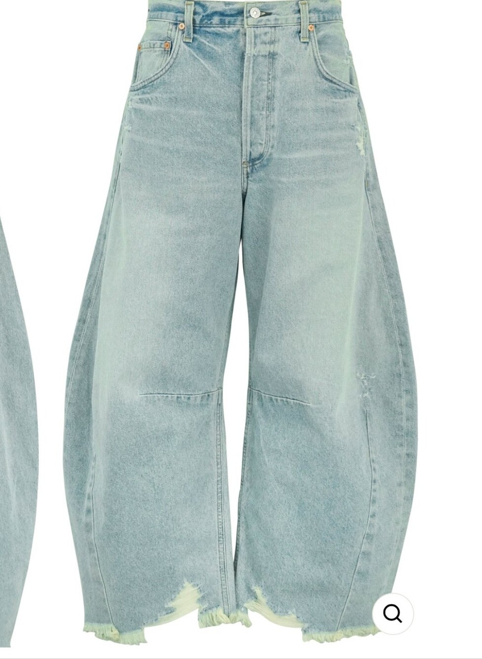 Citizens Of Humanity Pale Blue Horseshoe Wide-Leg Boyfriend Jeans